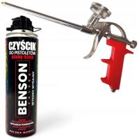 PISTOLET METALOWY DO PIANKI MONTAŻOWEJ PUR PIANO-KLEJU + CZYŚCIK ZMYWACZ