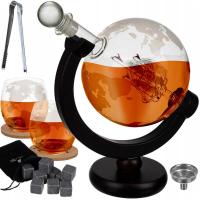 KARAFKA DO WHISKY GLOBUS - ZESTAW DO WHISKY + 2 SZKLANKI NA PREZENT