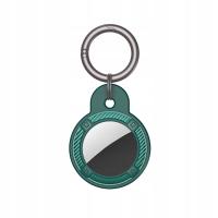 Round Shape Carbon Fiber Case for AirTag Green