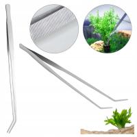 Щипцы изогнутые пинцет для растений аквариум точность нержавеющая сталь 48 см