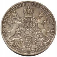 49339. Niemcy, Hanower - 1 vereinsthaler - 1866r. - Ag (18,44g/34mm)