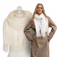 Stylowy szalik damski duży długi szal jednokolorowy szal premium PETERSON