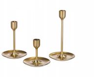 IKEA FULLTALIG Świeczniki, 3 szt., kolor mosiądzu