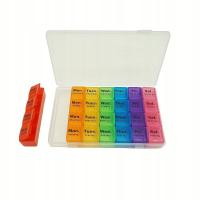 Organizer Tygodniowy Na Leki 4 Przegródki Na Dobę Dozownik Na Suplementy