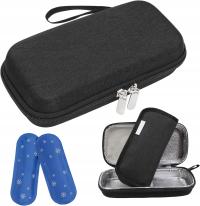 Etui do przechowywania insuliny z wkładem chłodzącym czarne+wkład chłodzący