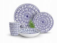 Serwis Komplet Obiadowy Porcelana 24 el 6 osób 18 talerzy + 6 kubków 400 ml
