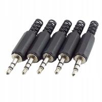 5pcs 3P 3.5mm RCA Plug Mono Stereo Audio Video Dual Audio Plug Headpho Plug