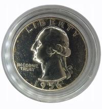 USA - Washington Quarter - 1956 - Srebro .900 - jakość UNC Proof
