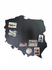 Tablica na magnesy z podróży metalowa magnetyczna POLSKA