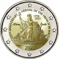 Malta 2 euro 2023 (225. rocznica przybycia Francuzów na Maltę Mennicza (UNC