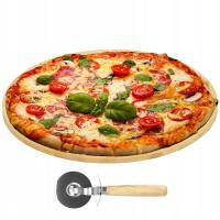 Доска для пиццы, сыра, 33 см, лоток, бамбуковая подставка, вращающийся нож, бесплатная доставка, твердый