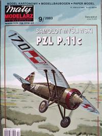Малый модельер 9/2003 самолет PZL P. 11c
