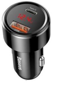 Автомобильное зарядное устройство Baseus PPS QC 4.0 45W 6A USB / USB-C Black