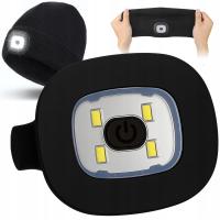 LAMPKA LED DO CZAPKI ZIMOWEJ Z LAMPKĄ LED ŁADOWANA USB 3 TRYBY ŚWIECENIA