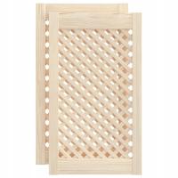 DRZWICZKI DO SZAFKI Z KRATKĄ 2 SZT. 39,5X69CM SOSNOWE