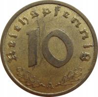 3022. Niemcy III Rzesza 10 Reichspfennig 1939 A