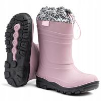 Детские резиновые сапоги с меховой подкладкой удобные мягкие Wojtyłko