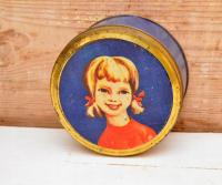 Pudełko / puszka na herbatę ozdobne METALOWE PRL ROLIMPEX