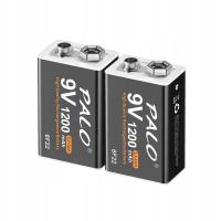 Akumulator 9 V 1200 mAh 6F22 Micro USB 9 V Li-ion Baterie litowe