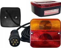 LAMPY TYLNE DO PRZYCZEPY PRZYCZEPKI PRZEWÓD 7.5 M 7PIN ŻARÓWKOWA