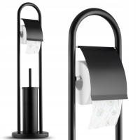 Держатель для туалетной бумаги и туалетной щетки черный держатель для ванной комнаты