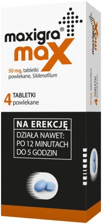 MAXIGRA Max 50 мг 4 таблетки, покрытые оболочкой