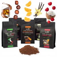Zestaw prezentowy kawa mielona smakowa 5x150g Świeżo Palona -Tommy Cafe