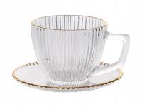 FILIŻANKA ZE SPODKIEM RIMINI GOLD FLORINA 250 ML