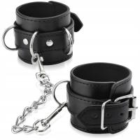 КРЕПКИЕ КОЖАНЫЕ НАРУЧНИКИ С ЦЕПОЧКОЙ БДСМ ЭРОТИЧЕСКИЕ СЕКС-НАРУЧНИКИ