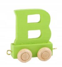 Wagon do lokomotywy z literką B dekoracja alfabet Small