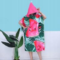 Пляжное пончо с капюшоном банное полотенце для бассейна арбузы