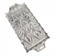 ХРУСТАЛЬНОЕ СТЕКЛО ВИТРИНА С ДЕРЖАТЕЛЯМИ / ВИНТАЖ ЛОТОК