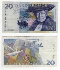 SZWECJA 1991 20 KRONOR