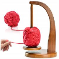 DREWNIANY UCHWYT NA WŁÓCZKĘ Stojak do robienia drutach szydełkowania magnes