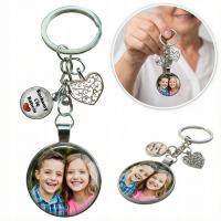 PREZENT NA DZIEŃ BABCI I DZIADKA BRELOK ZE ZDJĘCIEM tekstem PERSONALIZOWANY