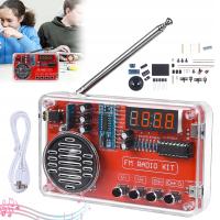 Zestaw DIY do samodzielnego montażu radio FM z głośnikiem i wyświetlaczem