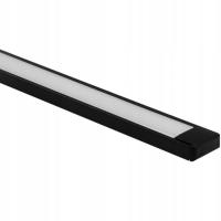 Profil LED Aluminiowy Czarny 2m Wypuszczany / Natynkowy do Taśma ZESTAW