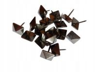Pinezka ozdobna tapicerska romb 12mm ciemne srebro - tytan 17 sztuk