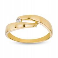 DIAMANTI злотый 0.585 пробы кольцо с бриллиантом 0.05 ct