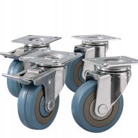 Колесики поворотные колеса 75 мм дорожный набор 4 шт колеса 220 кг не царапают тормоз