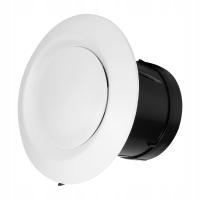 Вытяжной анемостат с рамкой 75мм белый