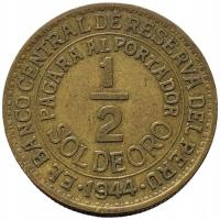 44758. Peru - 1/2 sola - 1944r.