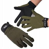RĘKAWICZKI TAKTYCZNE Sportowe DŁUGIE PALCE RĘKAWICE Survivalowe ZIELONE
