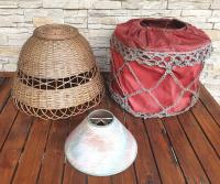 Старые большие абажуры металлические ПНР декоративные лампы