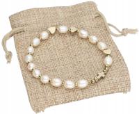 Bransoletka DAMSKA różaniec perły naturalne KAMIEŃ NATURALNY