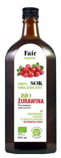 Sok żurawina FAIR ORGANIC (soki) 500 ml