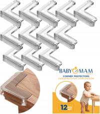 ZABEZPIECZENIA NA ROGI KANTY NAROŻNIKI OCHRONNE SILIKONOWE 12szt BABYMAM
