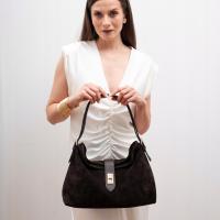 Torebka Damska, zamszowa Amara-M Espresso