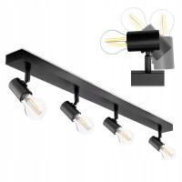 Lampa Sufitowa SZYNA Żarówka 4x E27 Wisząca Listwa Regulowana Oprawa LOFT