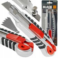 NÓŻ DO TAPET METALOWY Z MAGAZYNKIEM NOŻYK 18MM OSTRZA ŁAMANE 5X OSTRZE 18MM